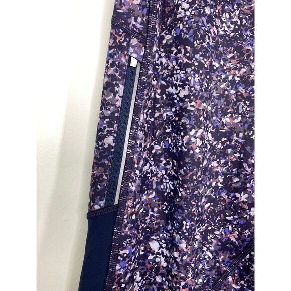 Athleta Rainier Purple Blue Printed Mesh Tight Leggings Women's Plus Size 1X - Picture 6 of 9